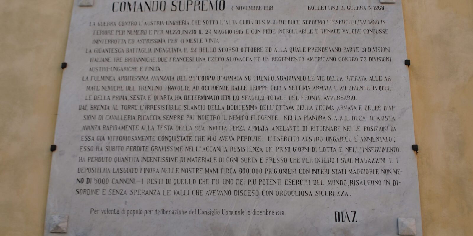 bollettino di guerra maiolati