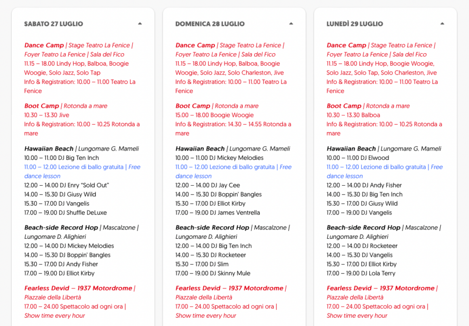 summer jamboree programme